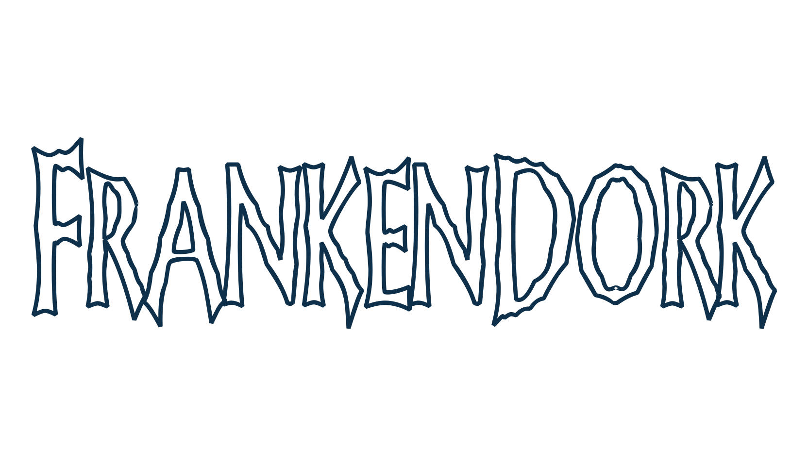 FrankenDork, holiday halloween fancy decorative horror font preview