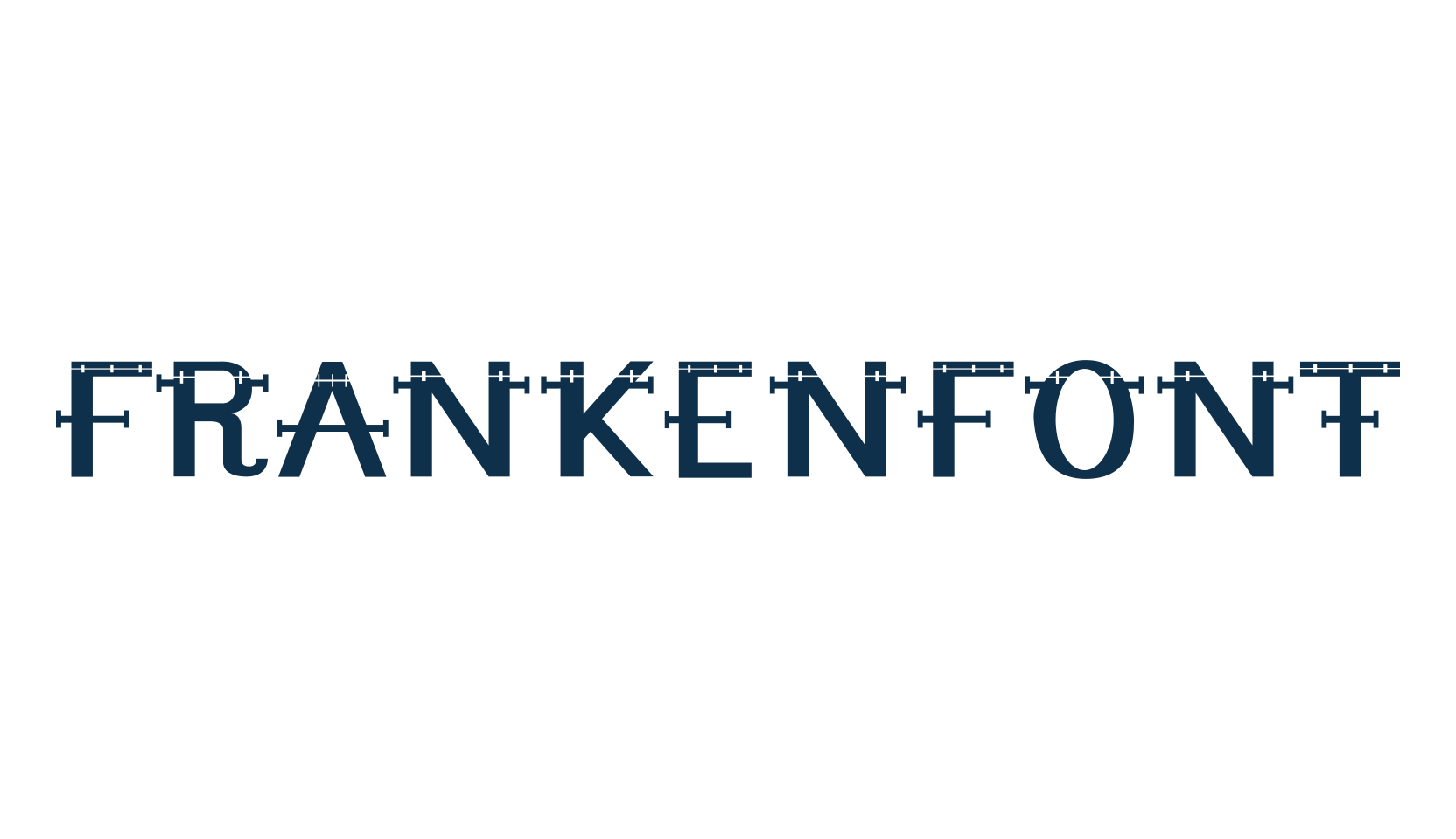Frankenfont, decorative font preview