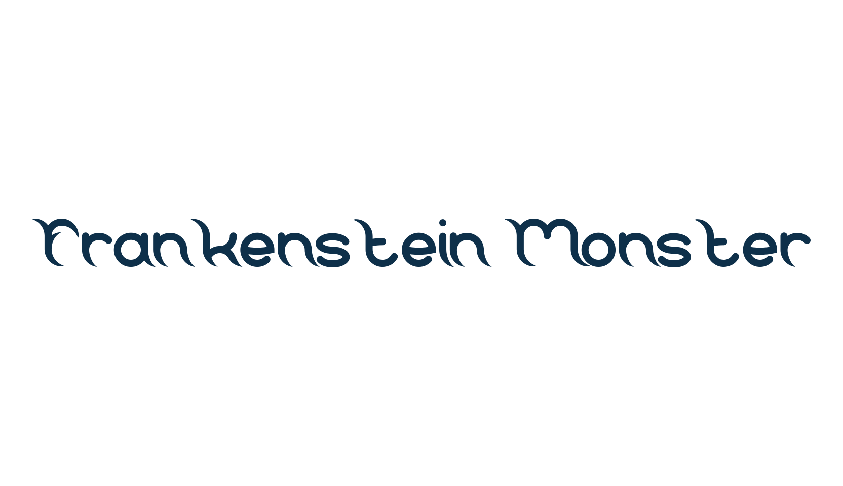 Frankenstein Monster, various font preview