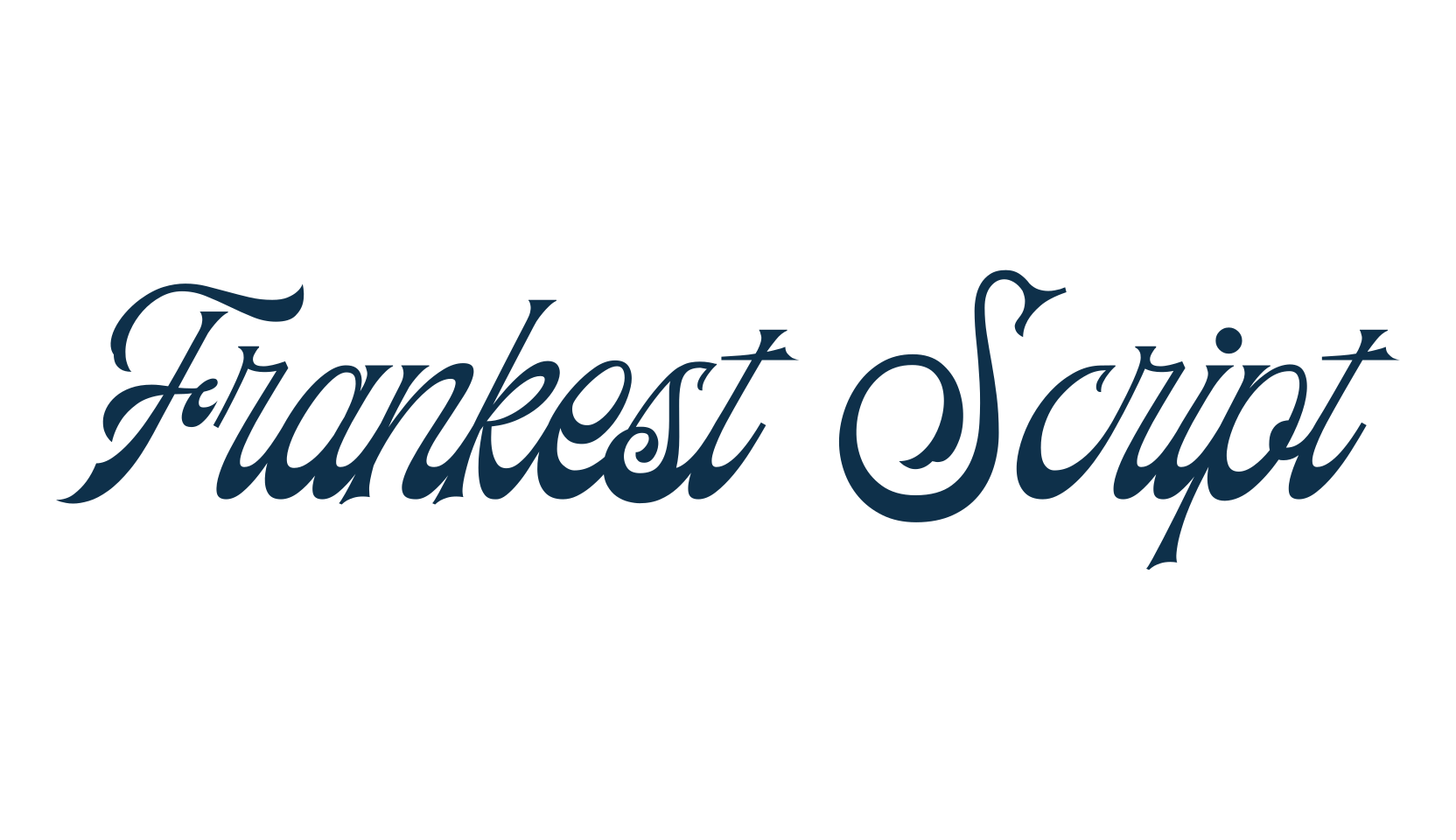 Frankest Script, fancy retro decorative font preview