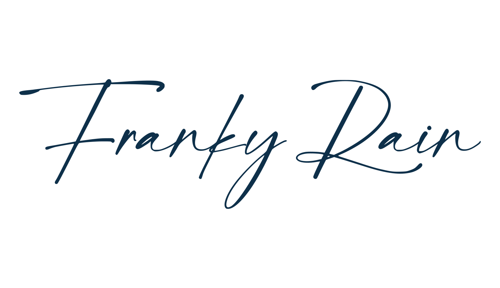 Franky Rain, script handwritten fancy decorative calligraphy font preview