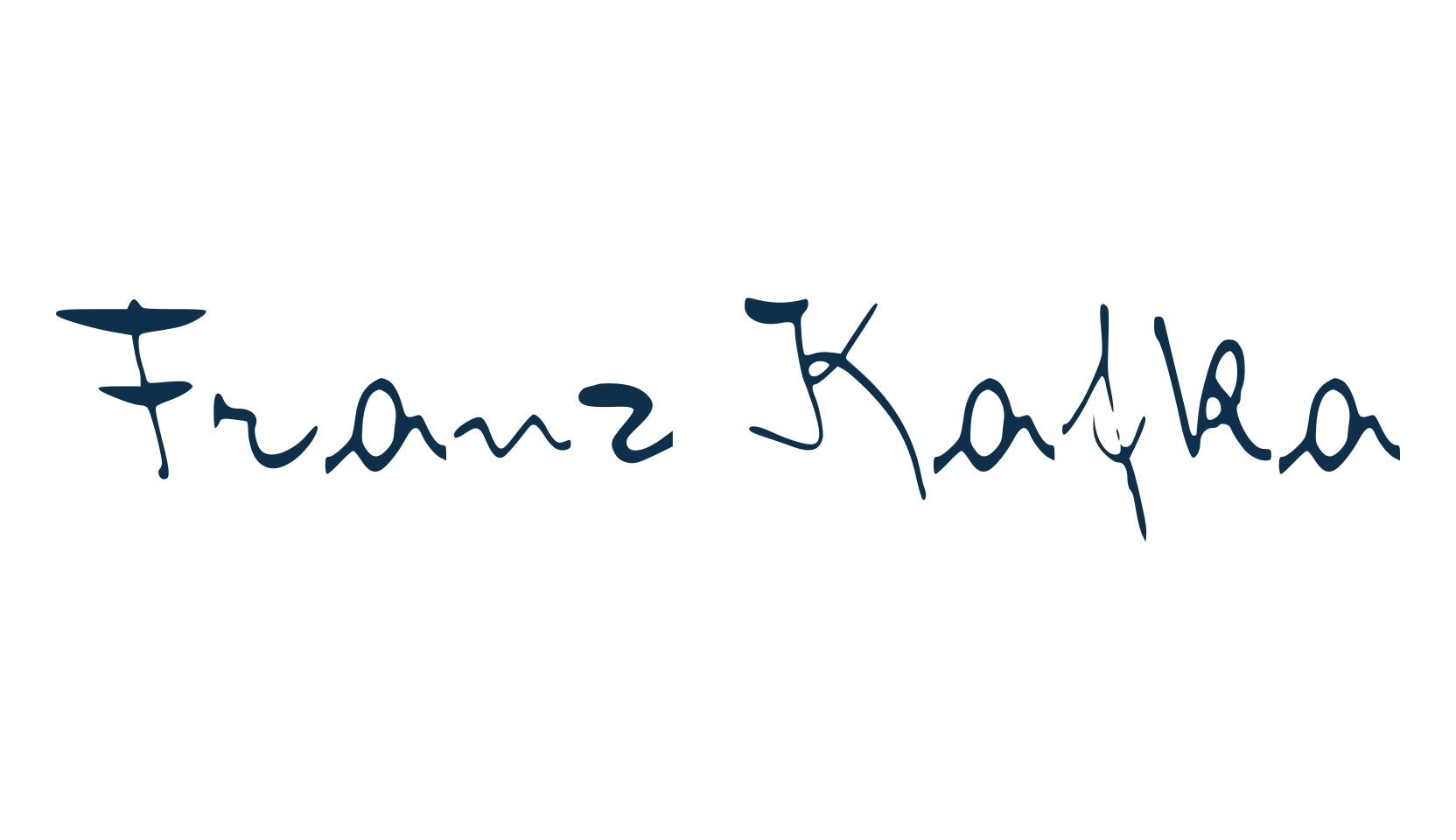 Franz Kafka, script handwritten fancy decorative calligraphy font preview