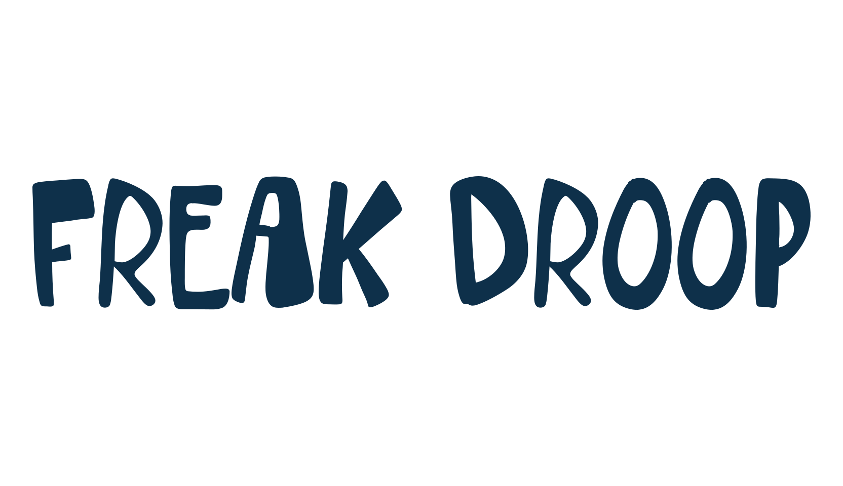Freak Droop, fancy cartoon decorative font preview