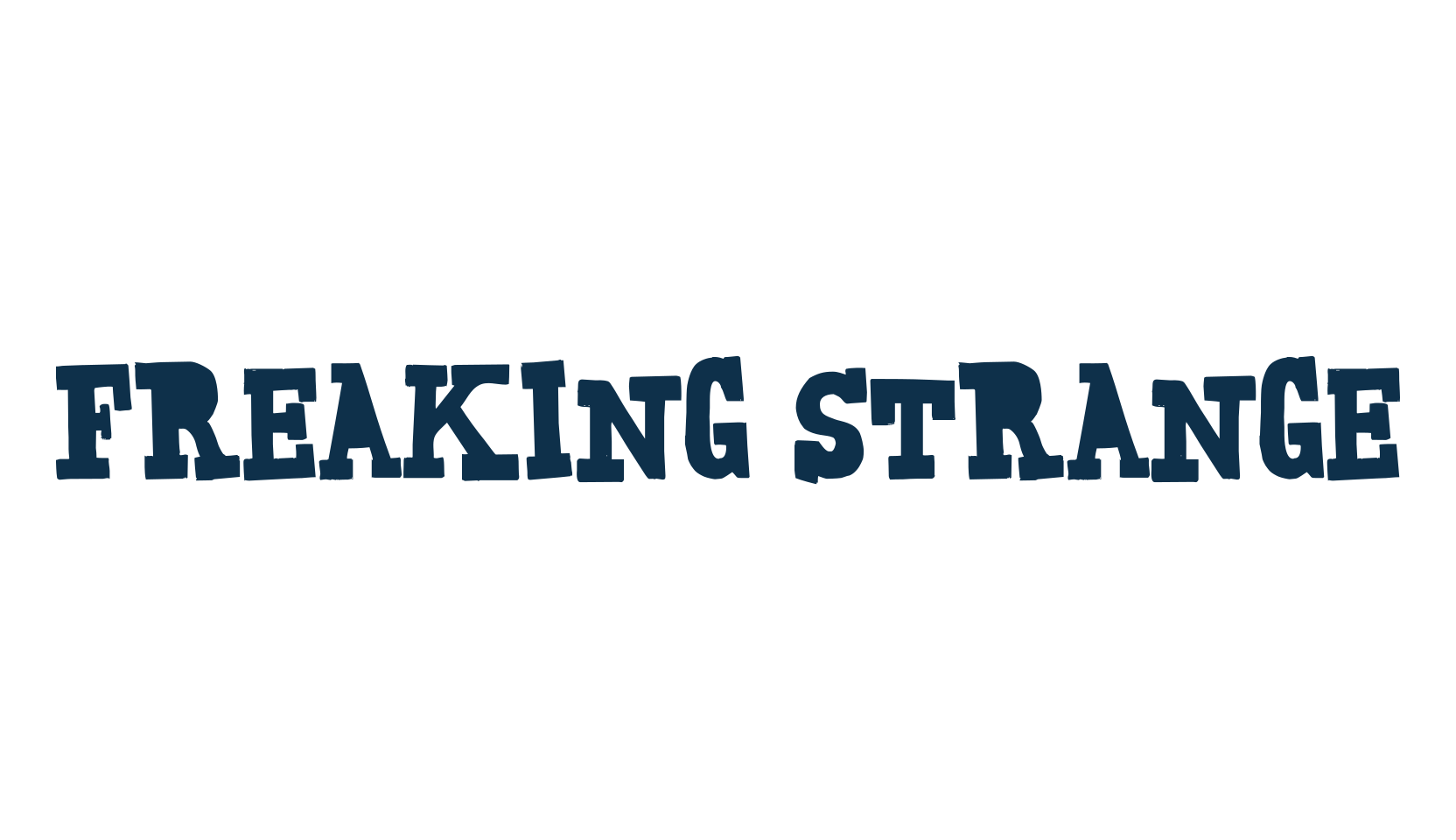 Freaking Strange, fancy cartoon decorative font preview