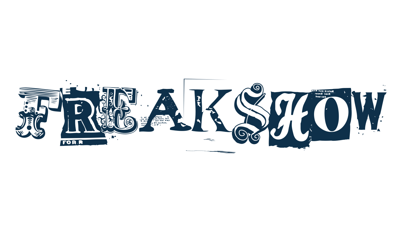 Freakshow, distorted font preview