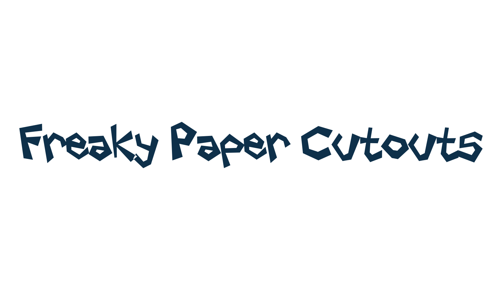Freaky Paper Cutouts, fancy cartoon decorative font preview