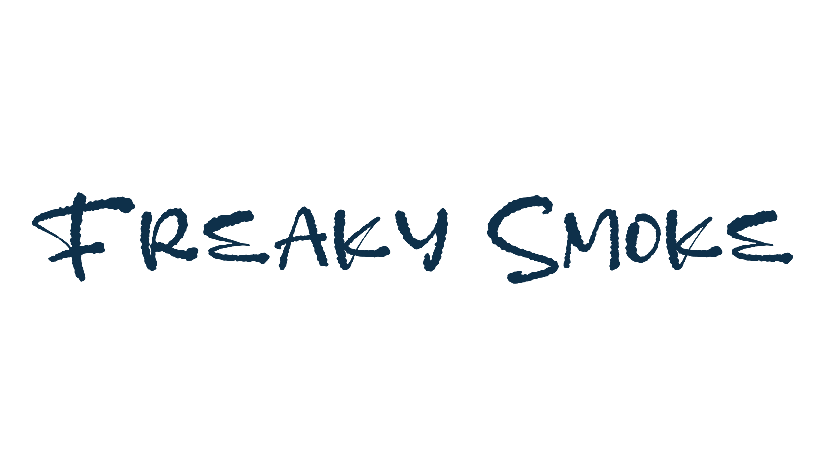 Freaky Smoke, brush font preview