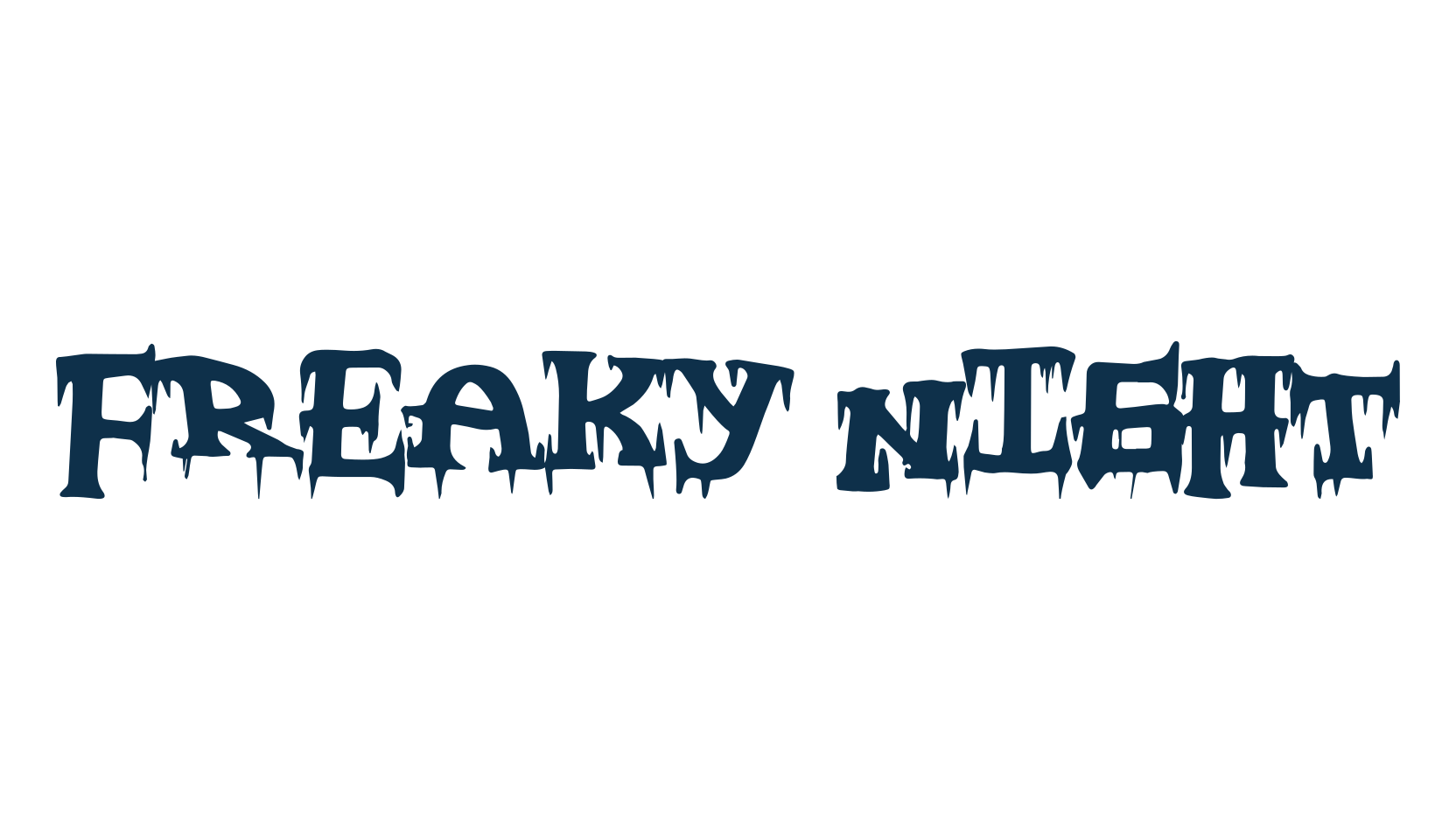 Freaky Night, halloween font preview