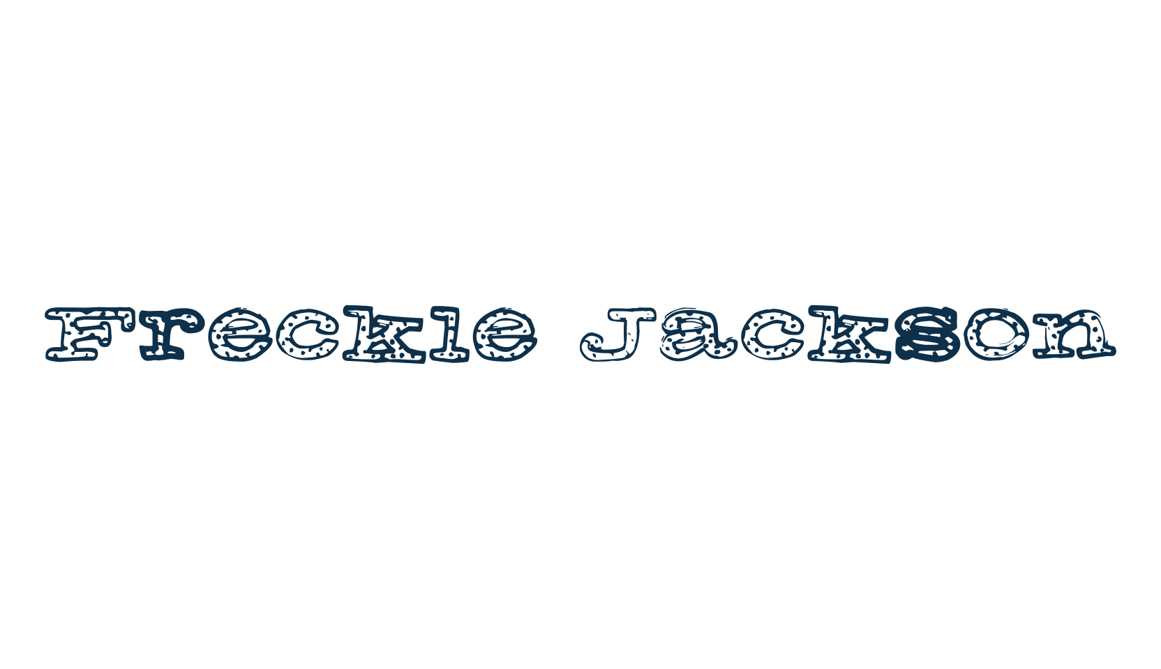 Freckle Jackson, fancy decorative font preview