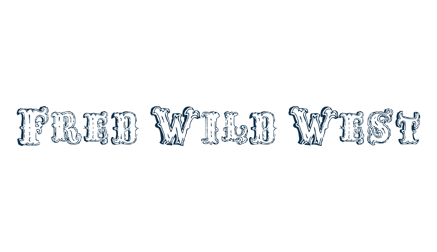 Fred Wild West, fancy western decorative font preview