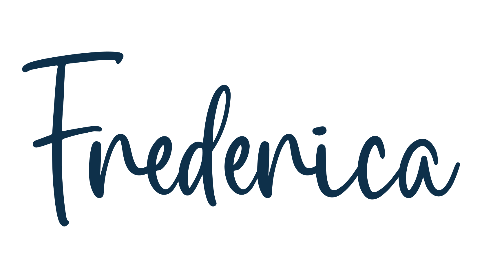 Frederica, handwriting font preview
