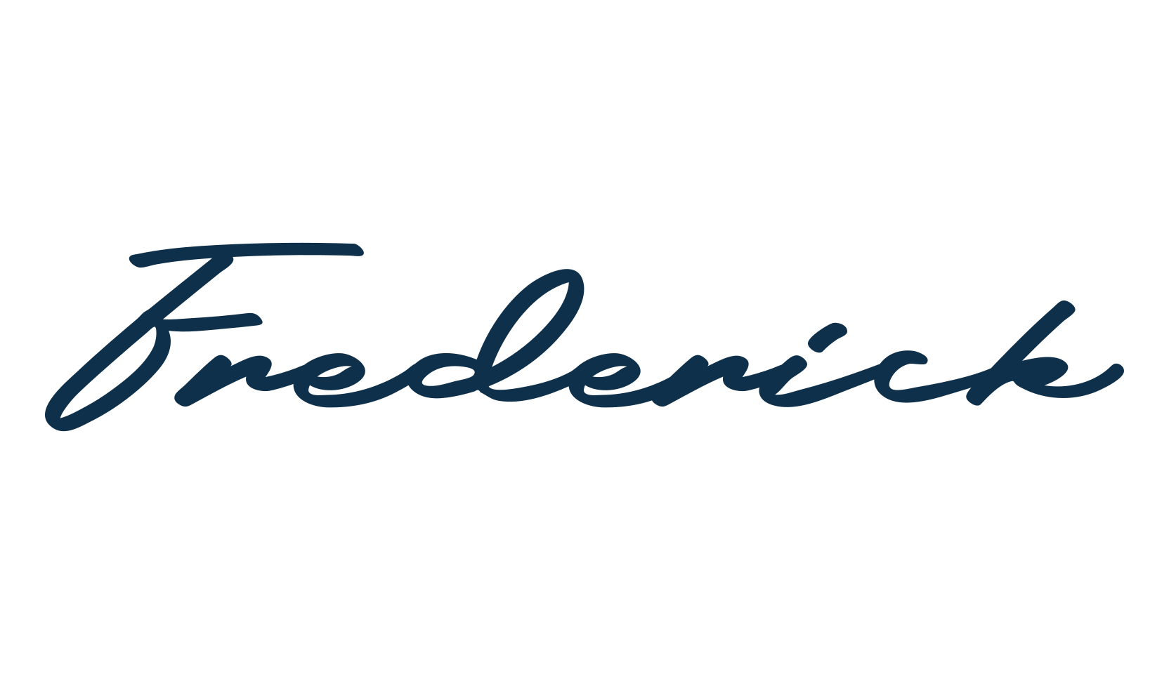 Frederick, script handwritten fancy decorative calligraphy font preview