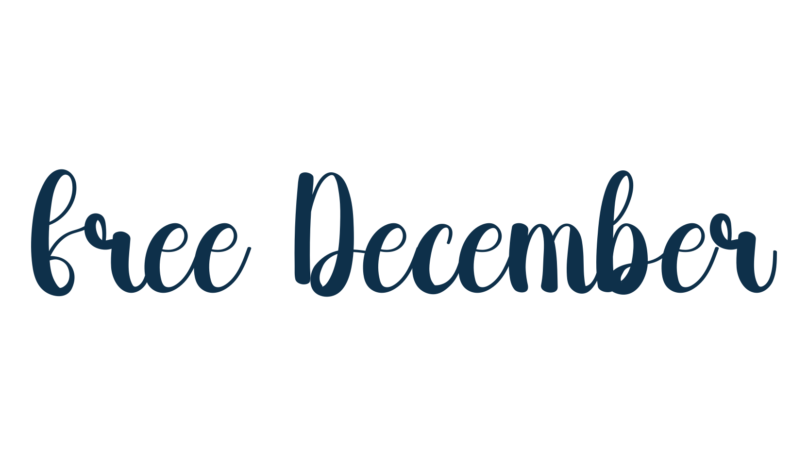 Free December, display market font preview