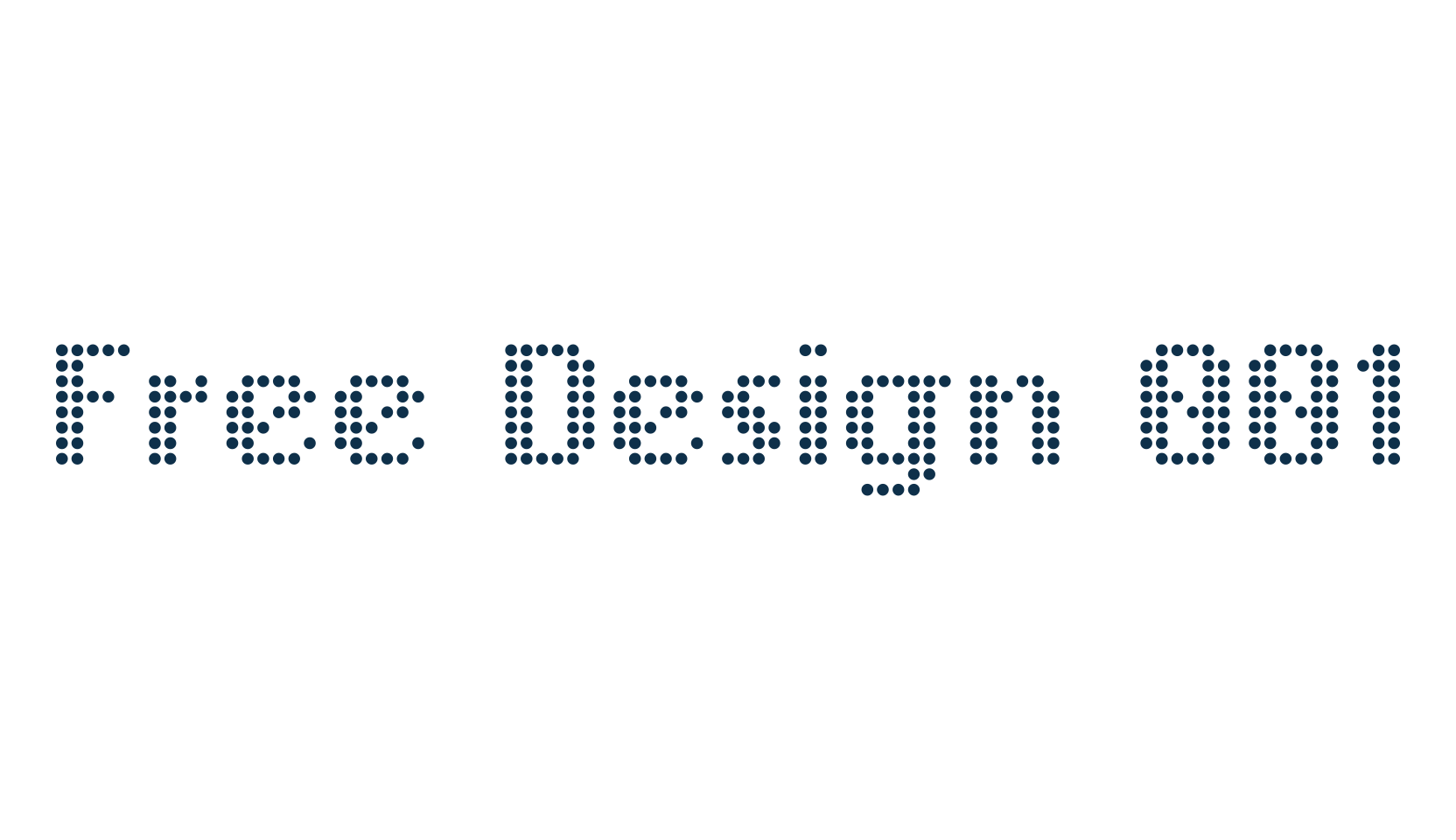 Free Design 001, techno lcd sci-fi font preview