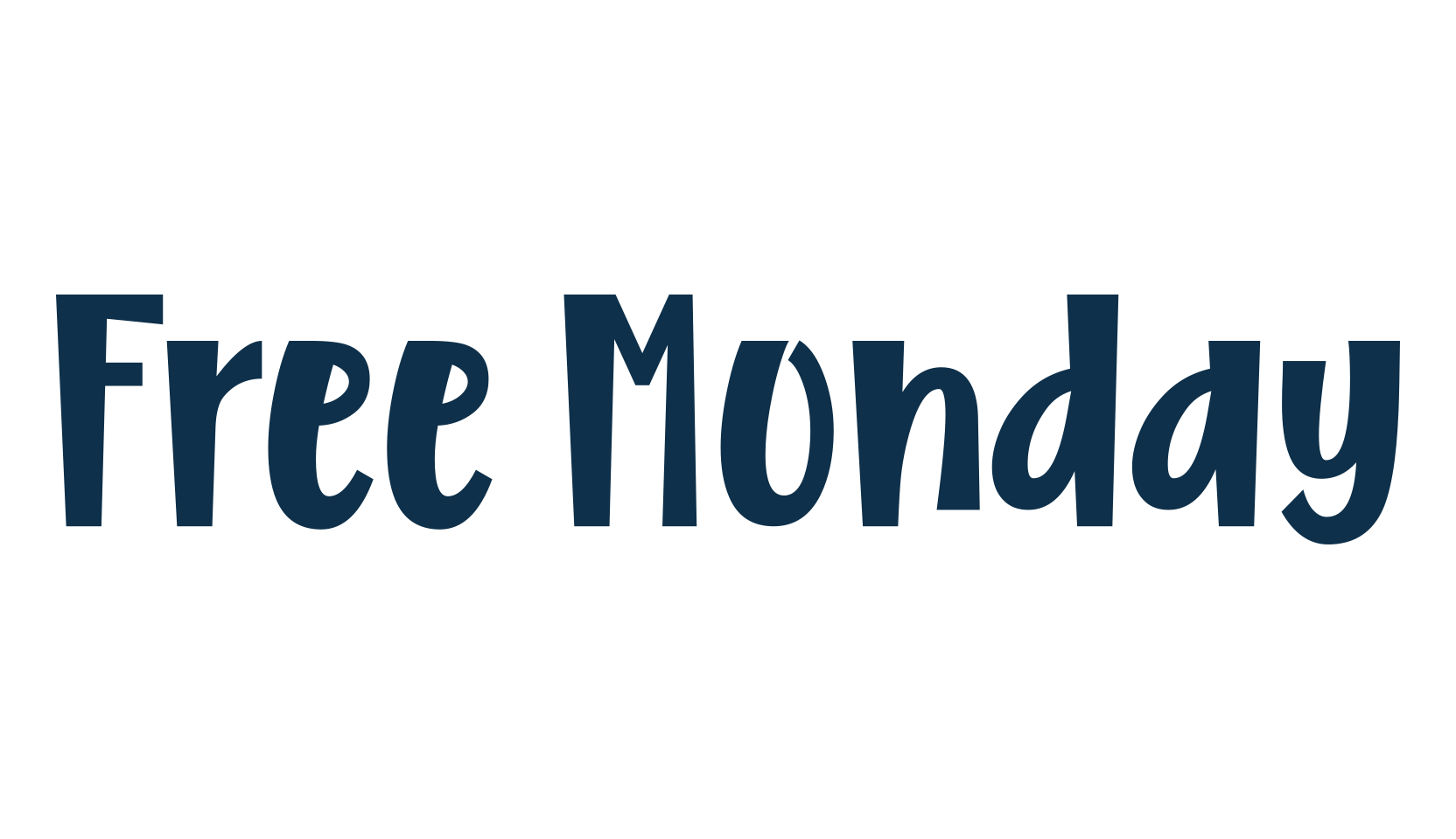 Free Monday, fancy various decorative font preview
