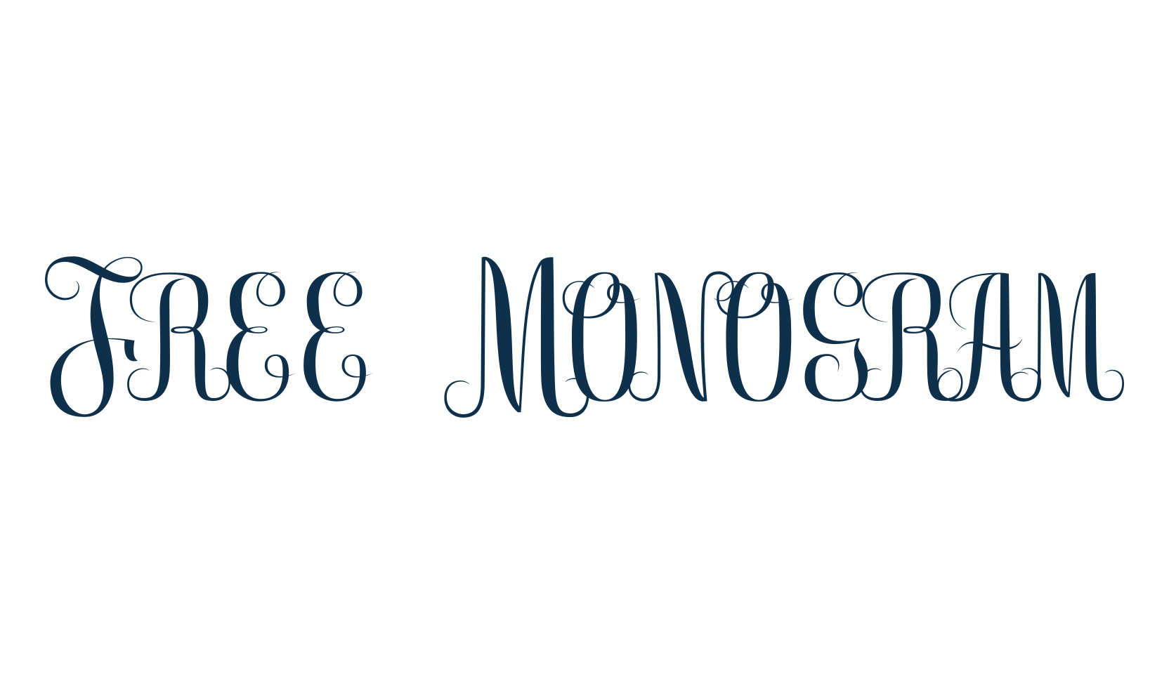 Free Monogram, initials font preview