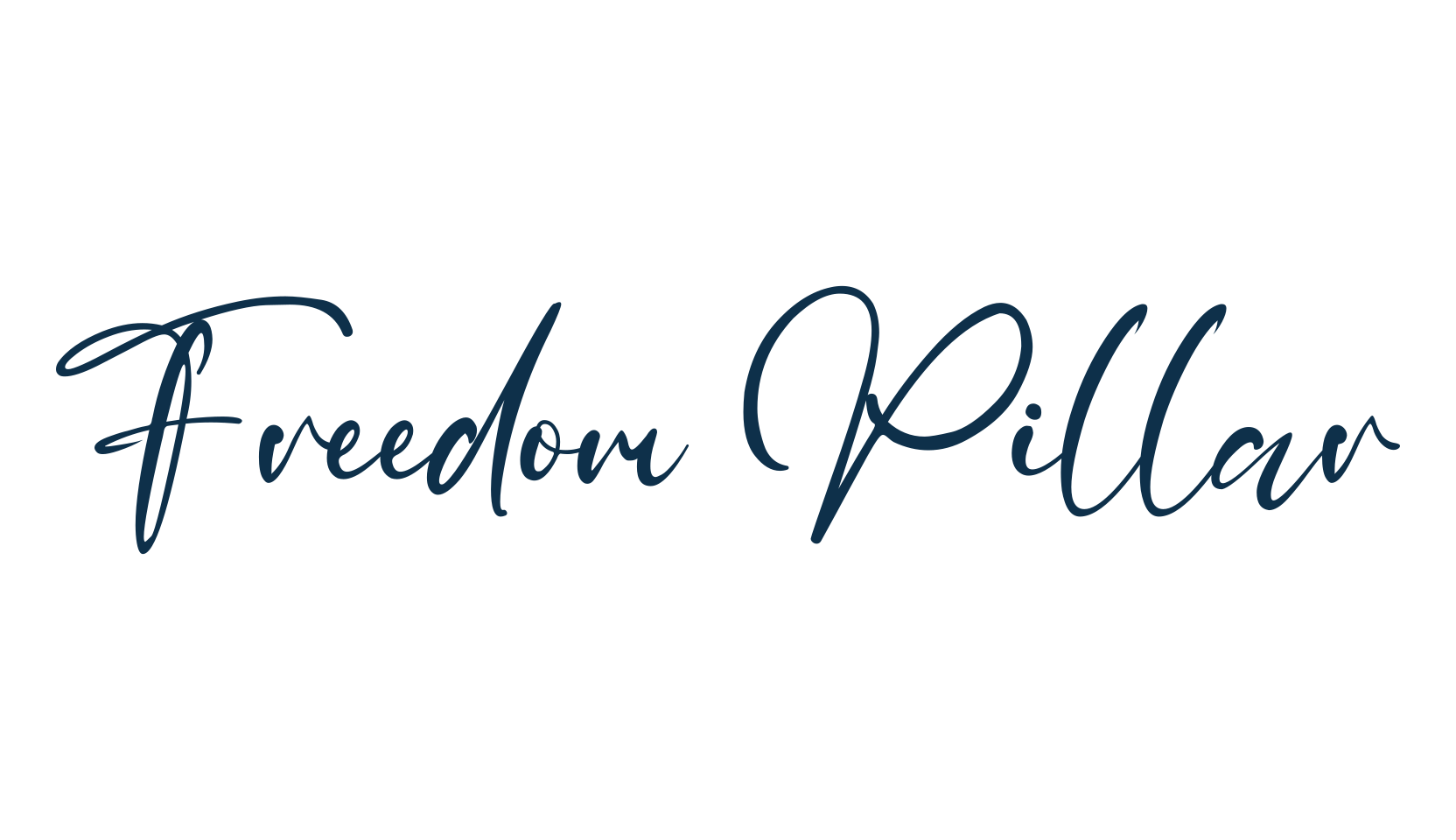 Freedom Pillar, script handwritten fancy decorative calligraphy font preview