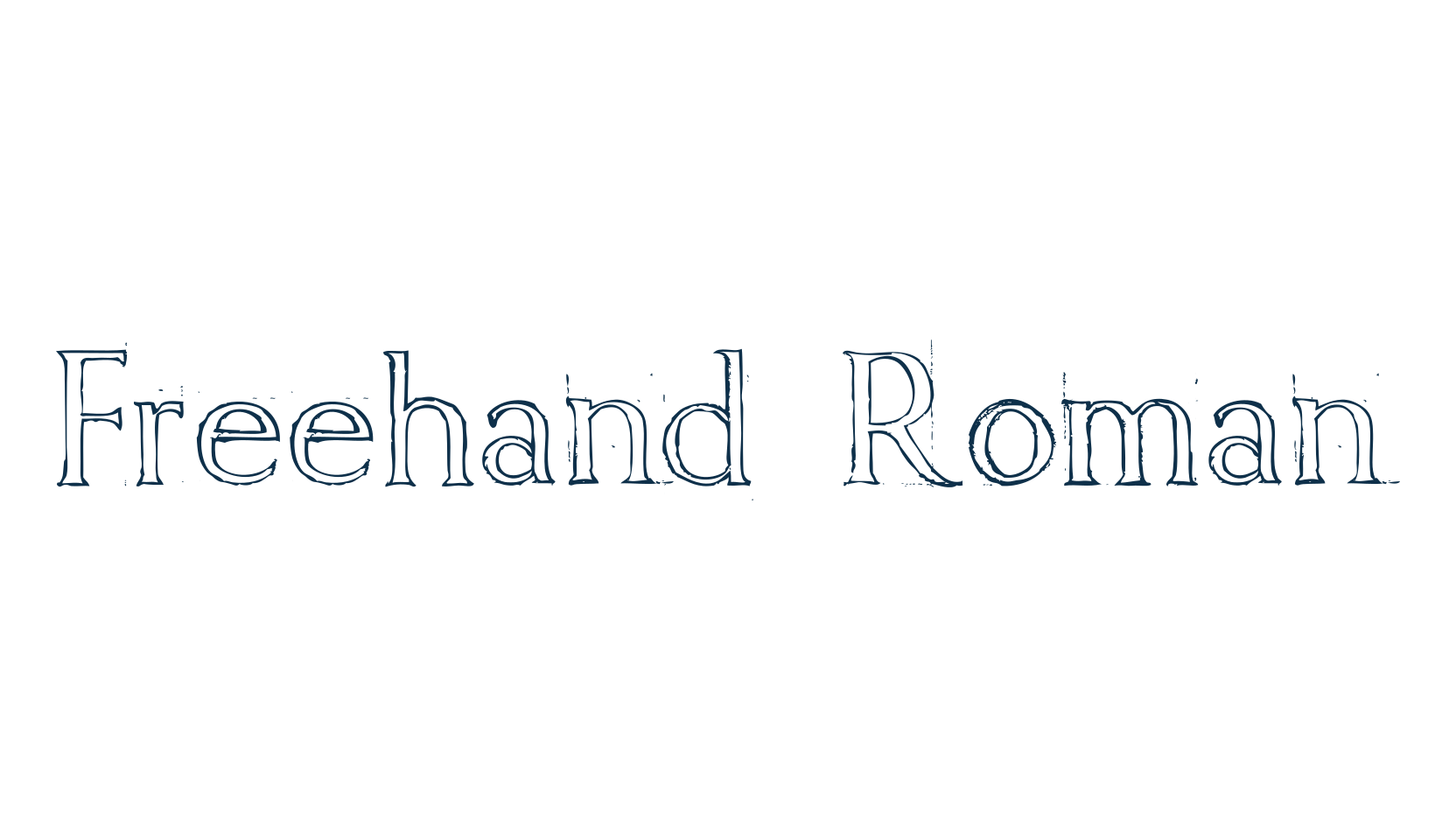 Freehand Roman, fancy eroded decorative font preview