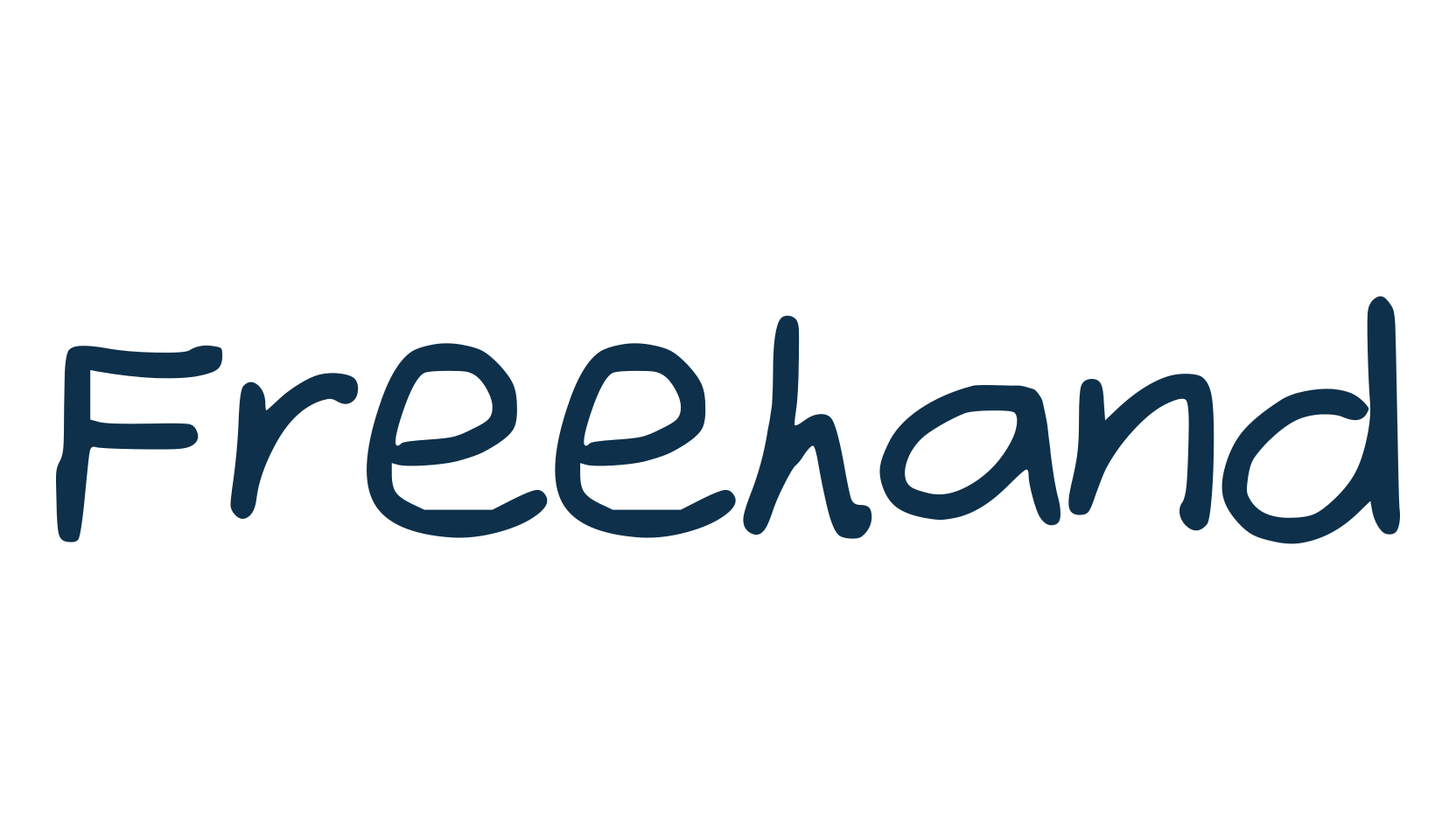 Freehand, handwriting font preview