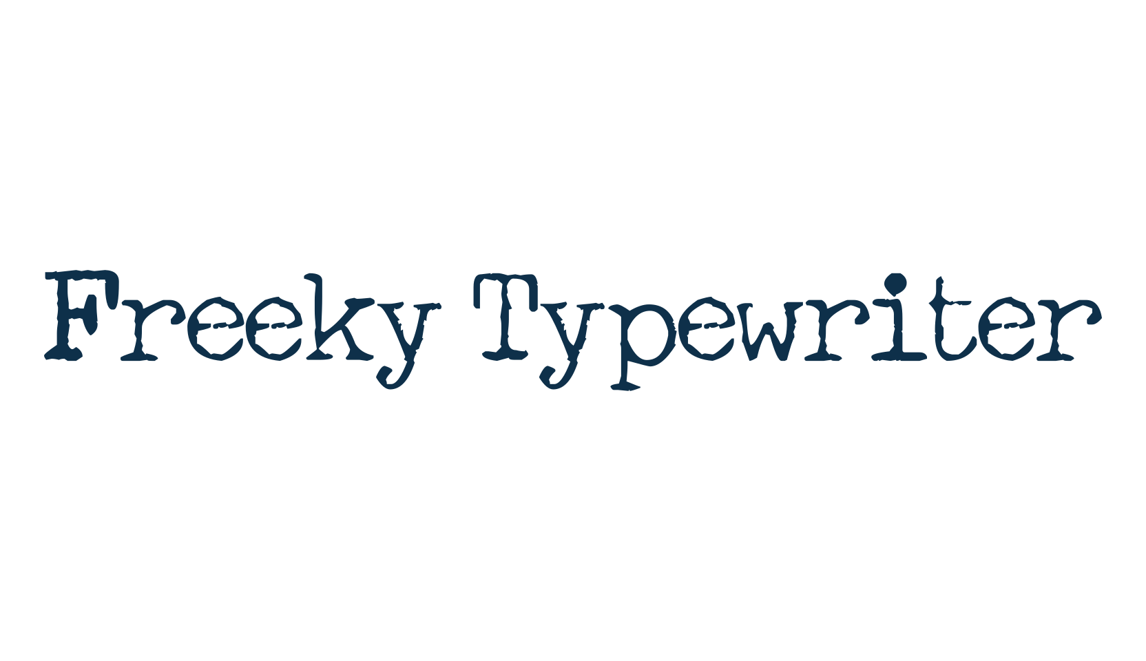 Freeky Typewriter, typewriter font preview