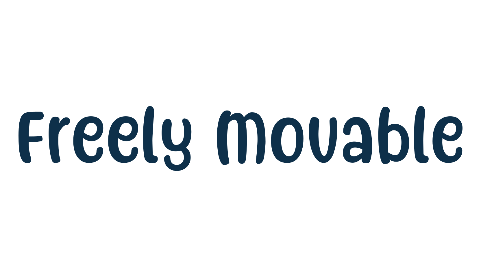 Freely Movable, cartoon font preview