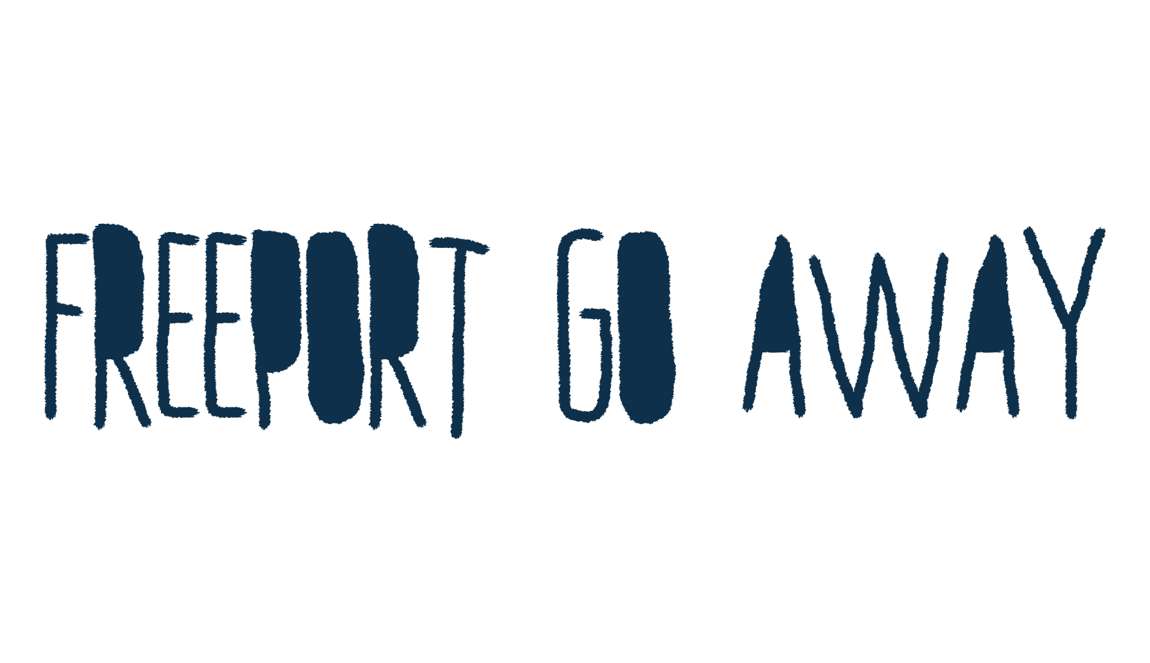Freeport Go Away, fancy various decorative script calligraphy font preview