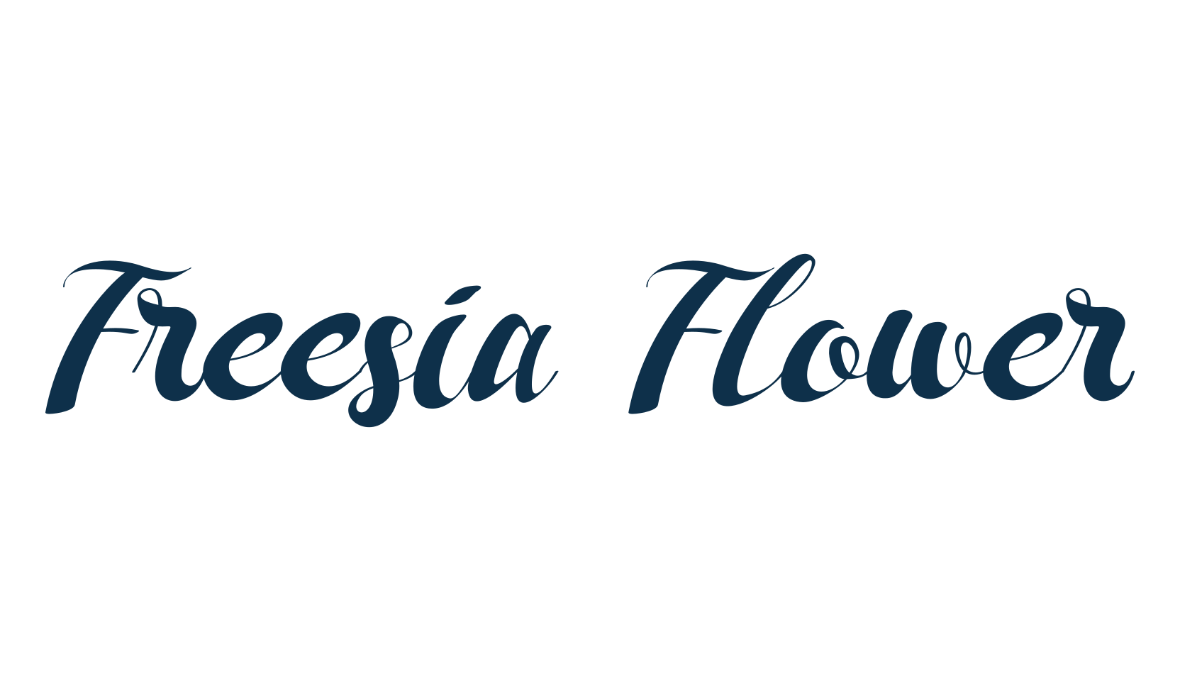 Freesia Flower, script calligraphy fancy decorative font preview