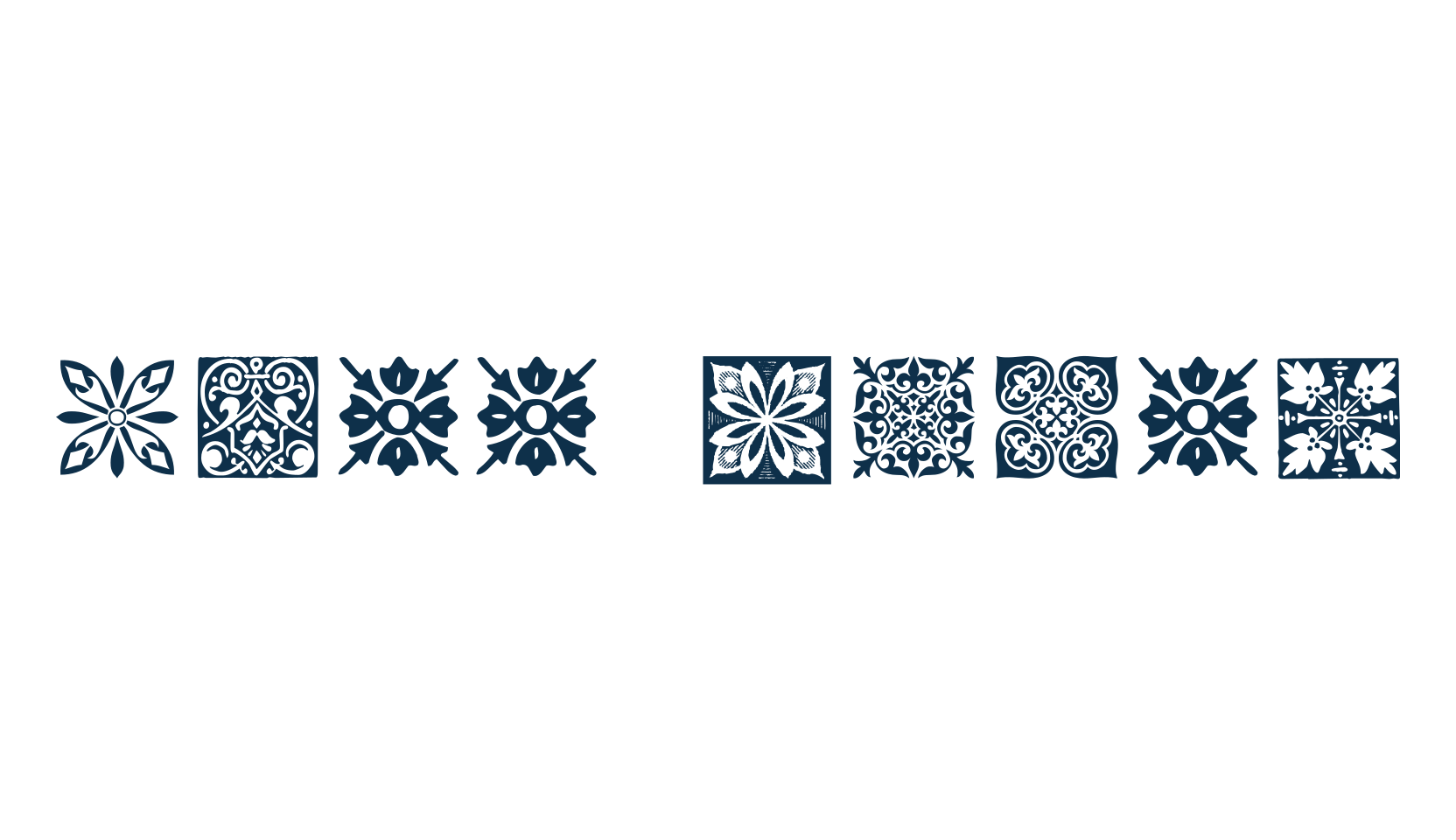 Free Tiles, fancy decorative font preview