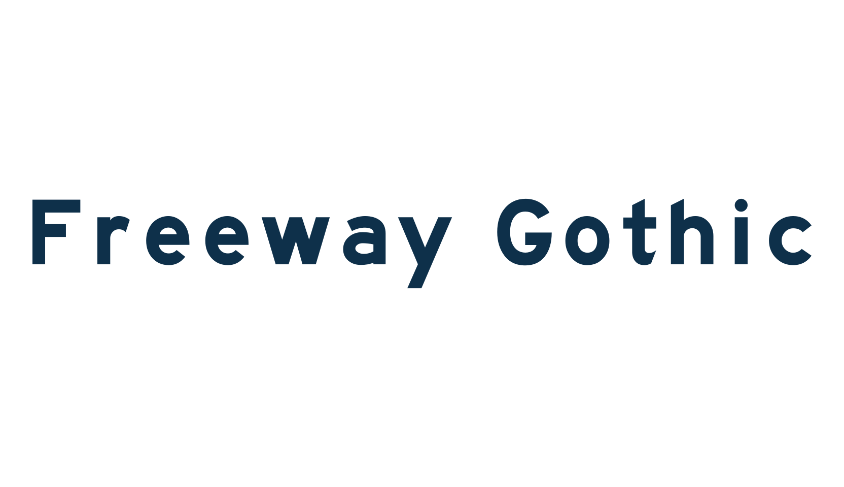Freeway Gothic, basic sans serif font preview