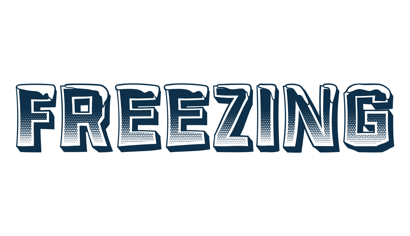 Freezing, fire, ice font preview