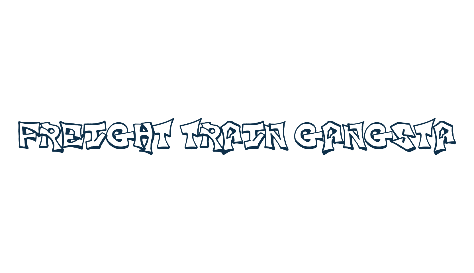 Freight Train Gangsta, graffiti font preview