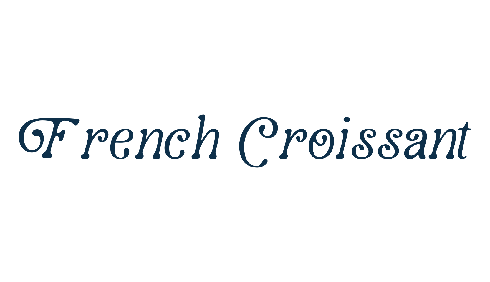 French Croissant, retro font preview