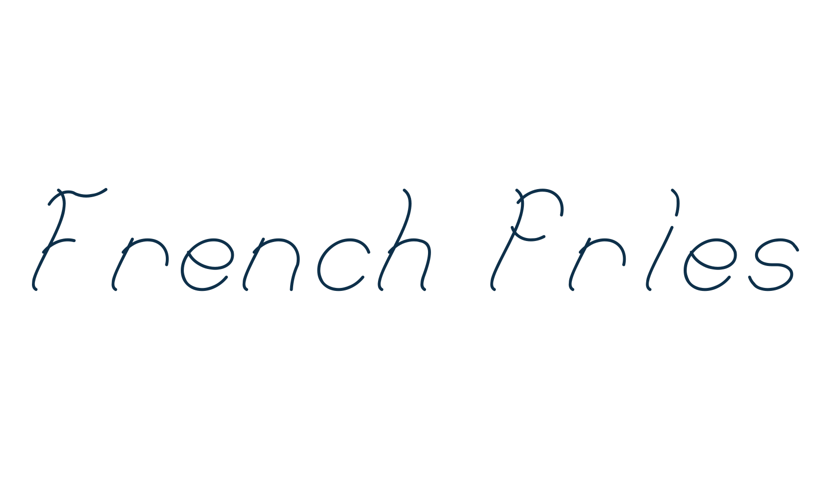 French fries (french-fries), display market font preview
