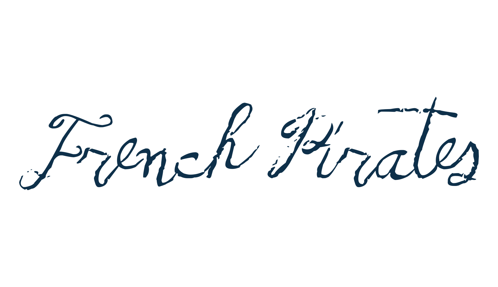 French Pirates, script trash fancy decorative calligraphy font preview