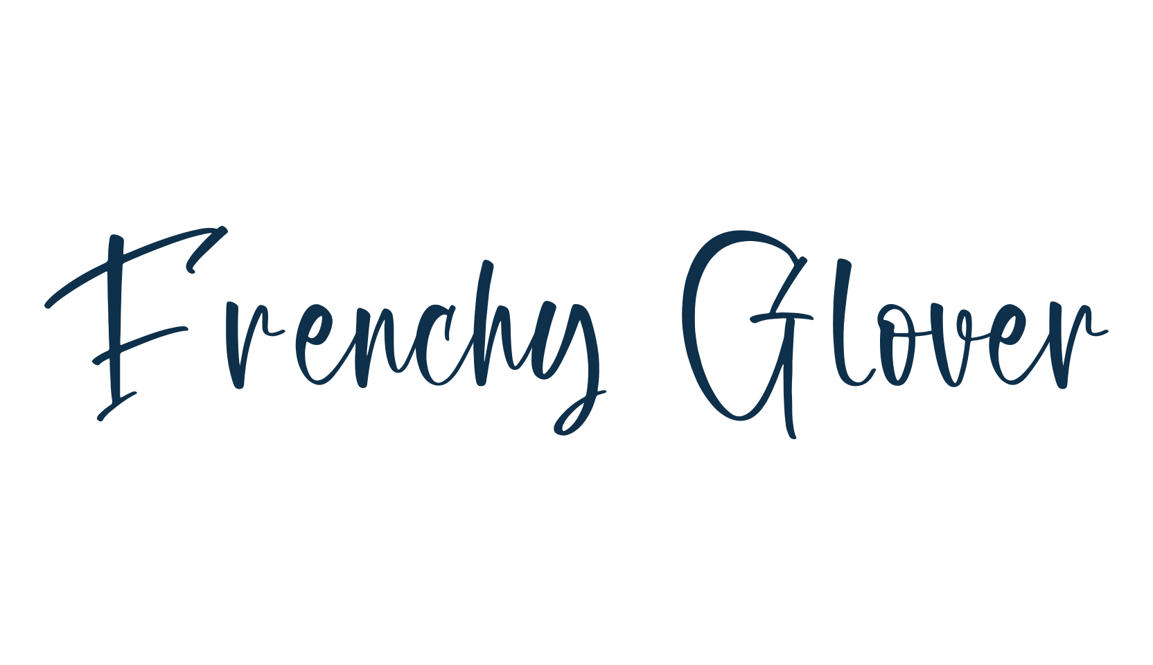 Frenchy Glover, handwriting font preview