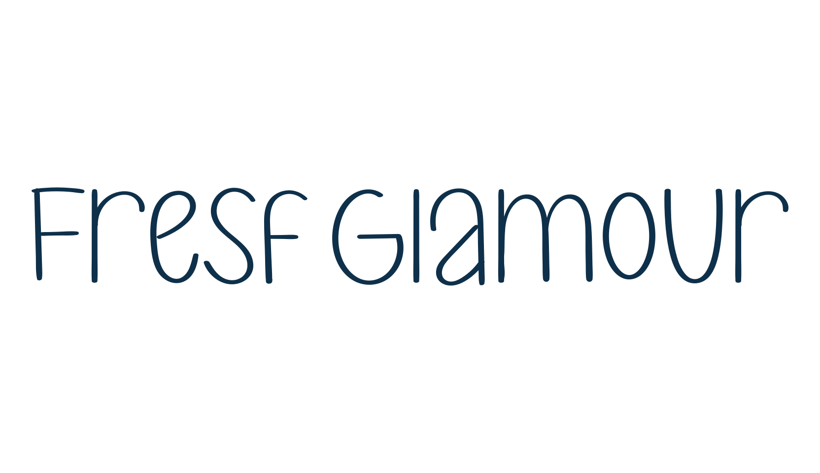 Fresf Glamour, script handwritten fancy decorative calligraphy font preview