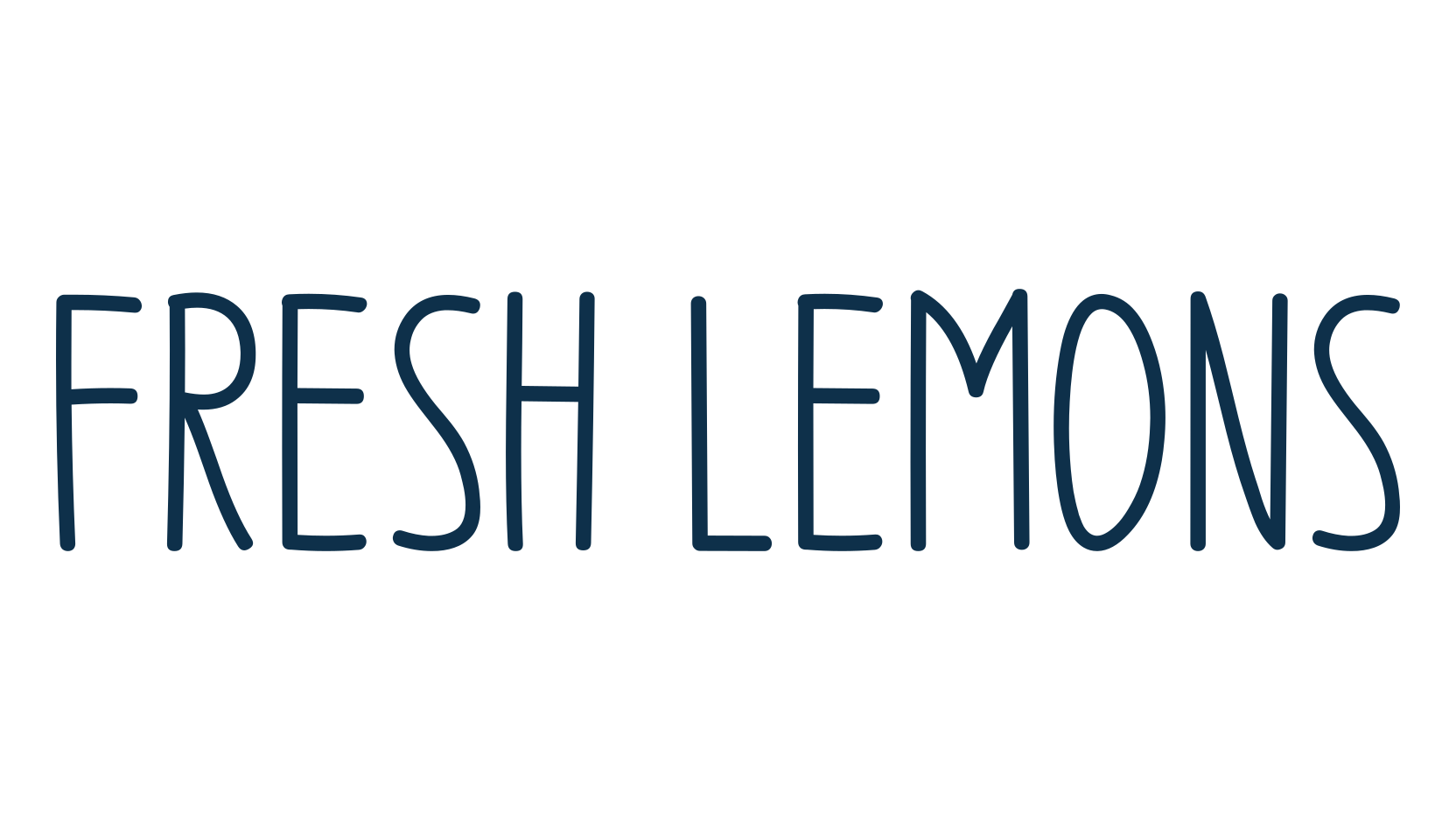 Fresh Lemons, handwriting font preview