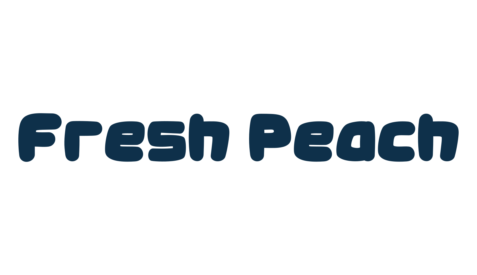 Fresh Peach, cartoon font preview