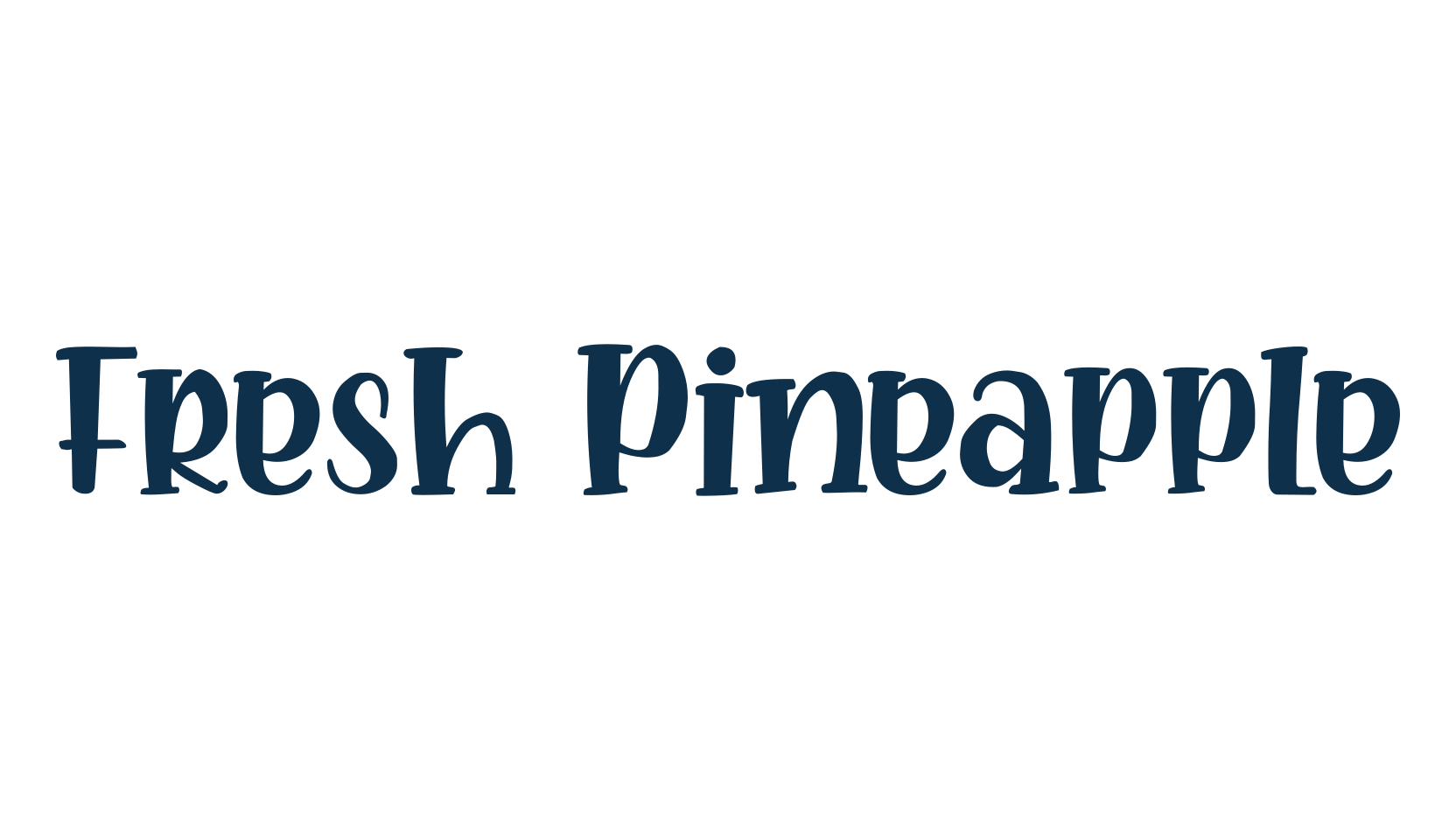 Fresh Pineapple, cartoon font preview
