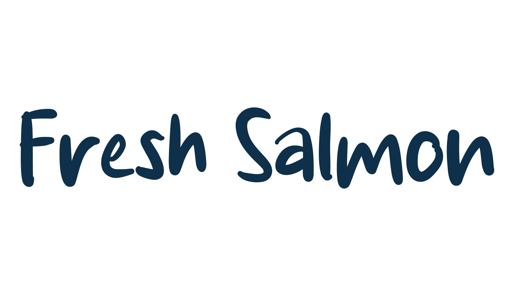 Fresh Salmon, handwriting font preview