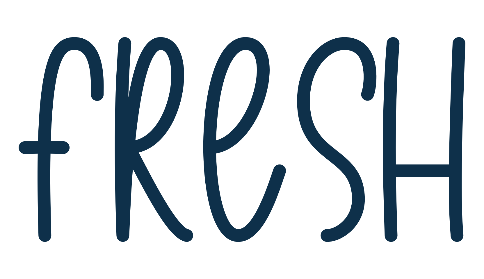 Fresh, handwriting font preview