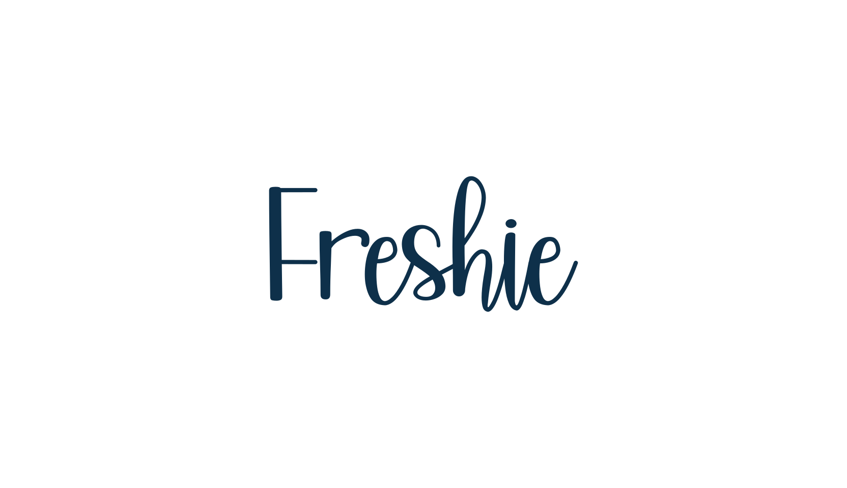 Freshie, script handwritten fancy decorative calligraphy font preview