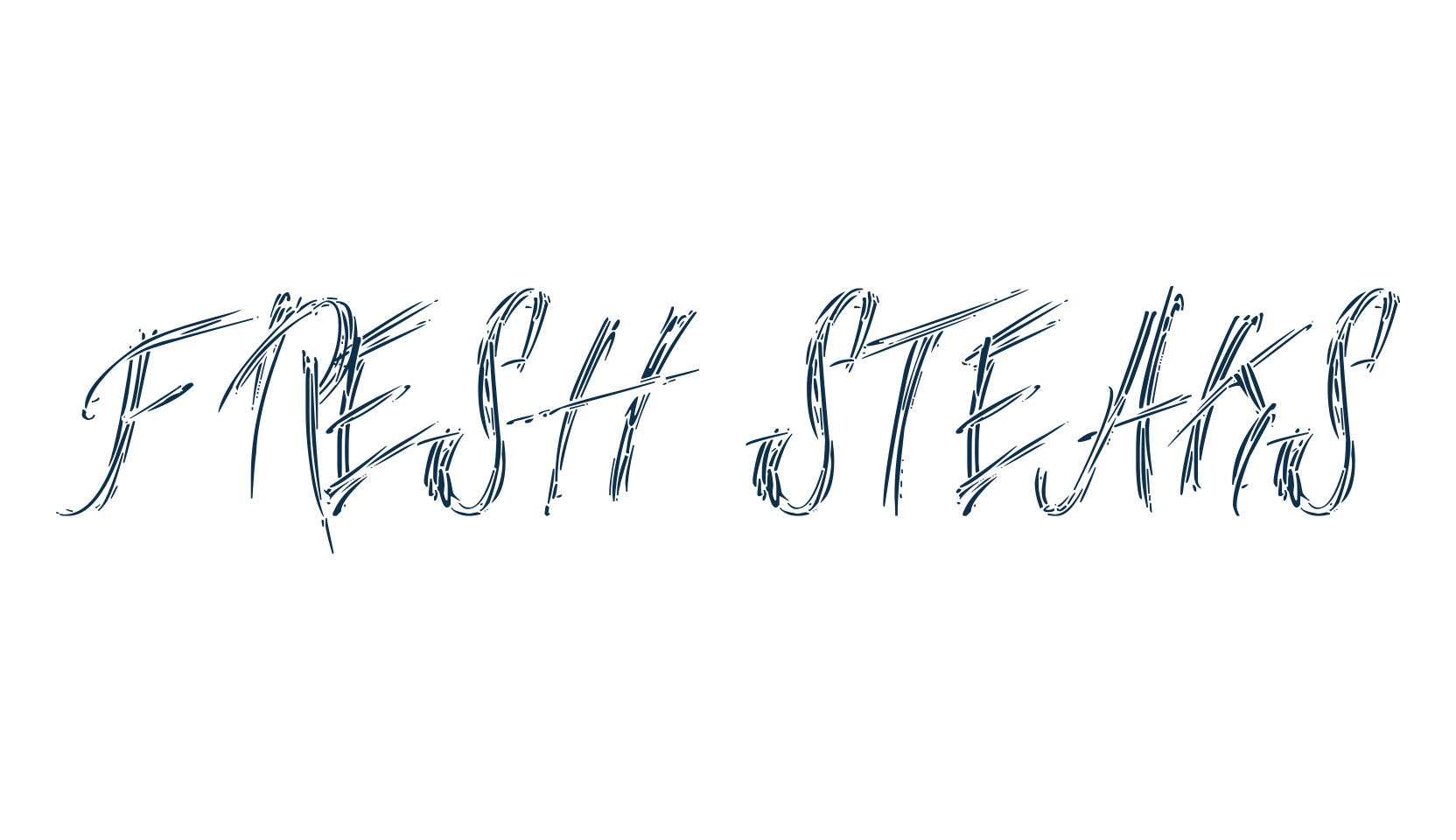 Fresh Steaks, script trash fancy decorative calligraphy font preview