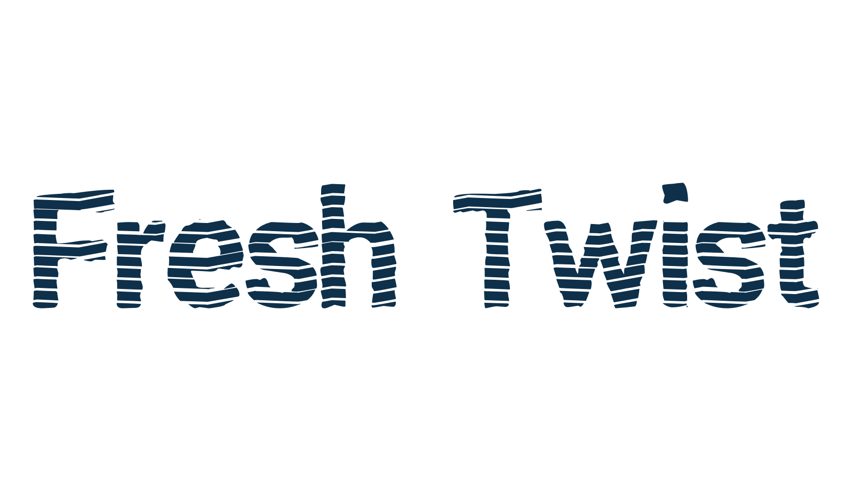 Fresh Twist, fancy distorted decorative font preview