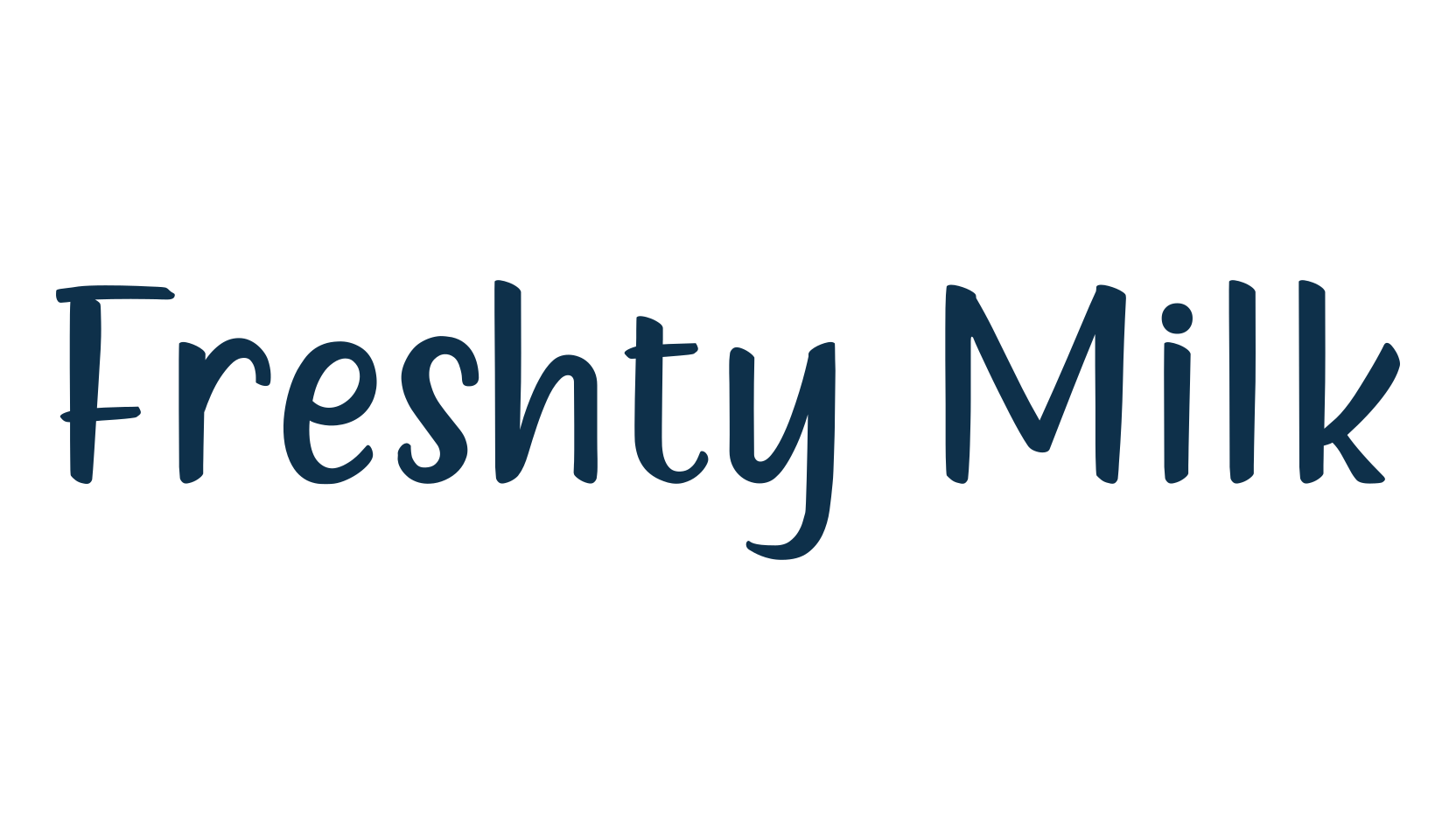 Freshty Milk, fancy various decorative script calligraphy font preview