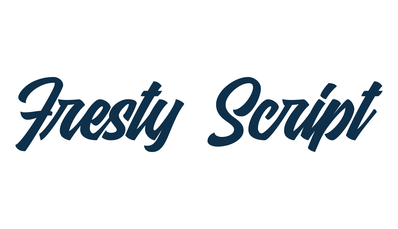 Fresty Script, brush font preview