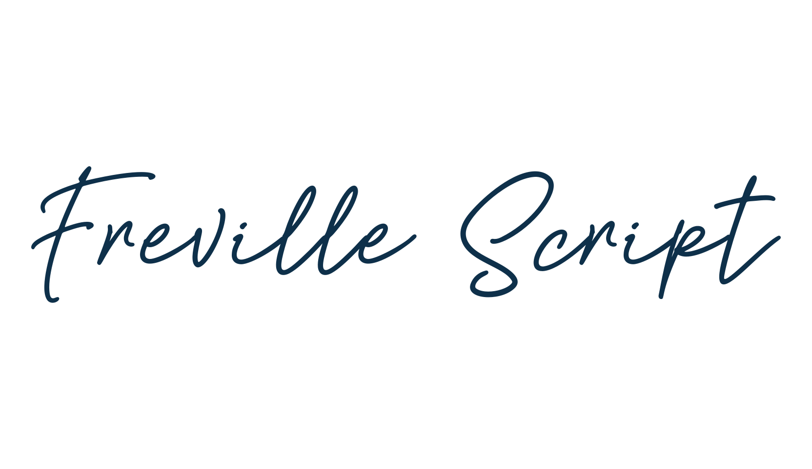 Freville Script, handwriting font preview
