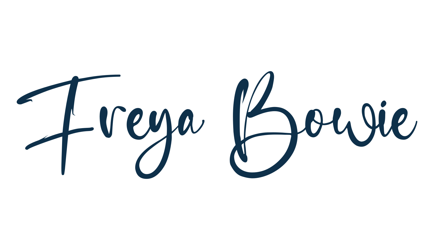 Freya Bowie, calligraphy font preview