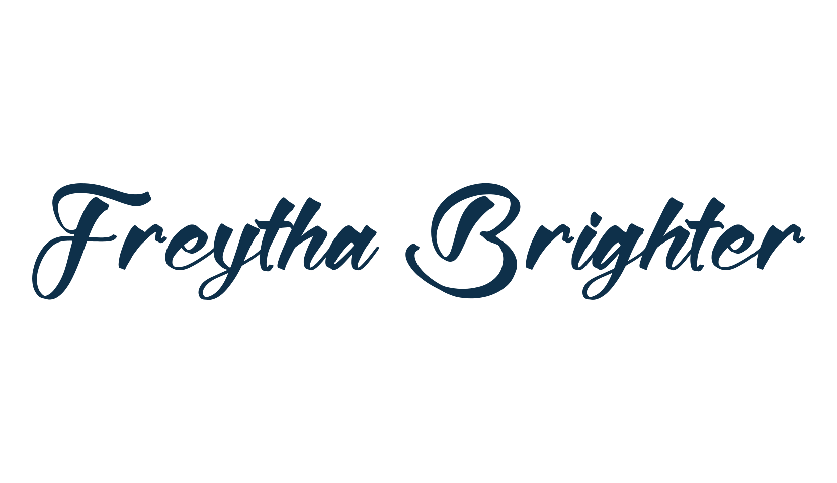 Freytha Brighter, script calligraphy fancy decorative font preview