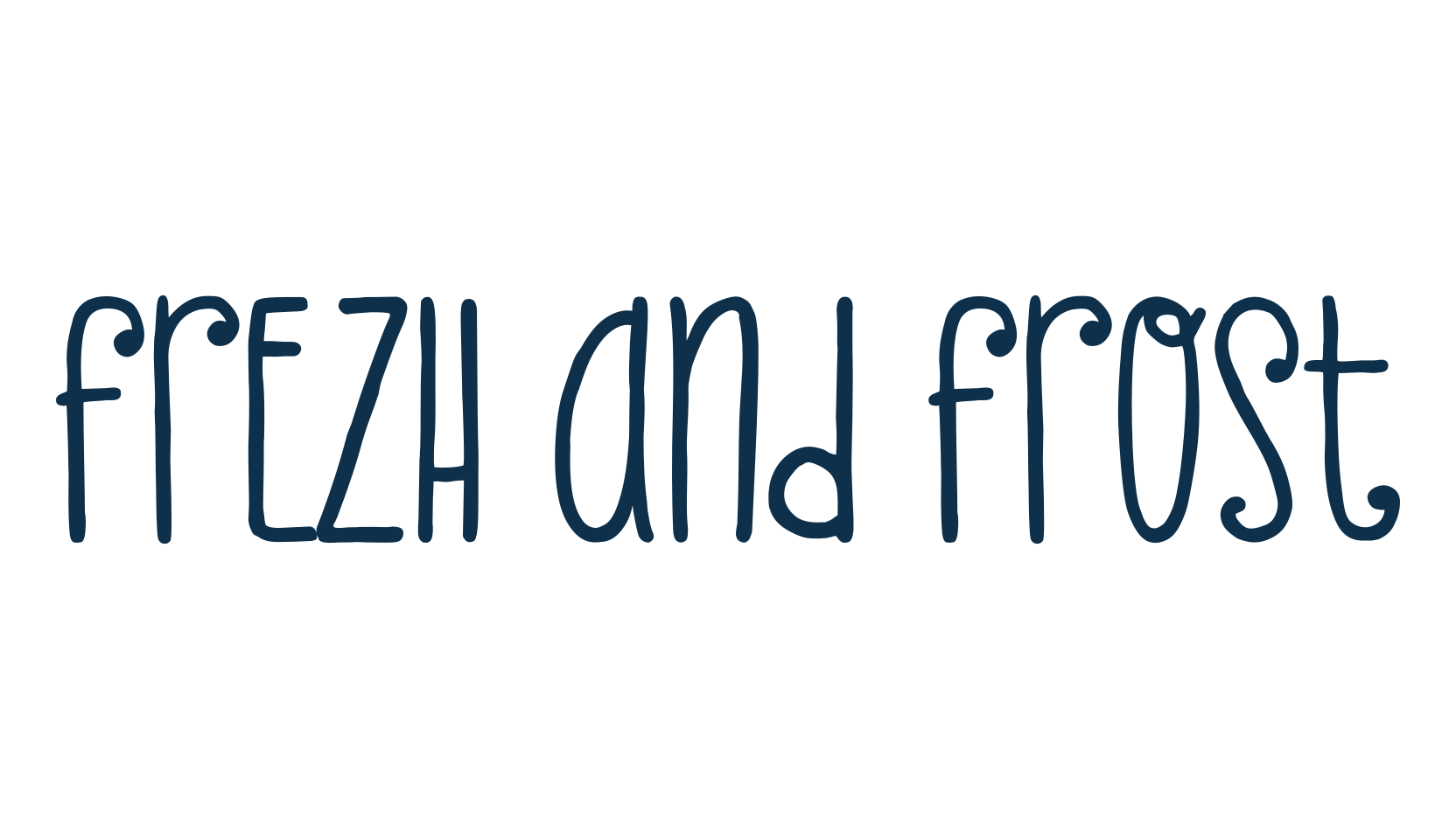 Frezh And Frost, display market font preview